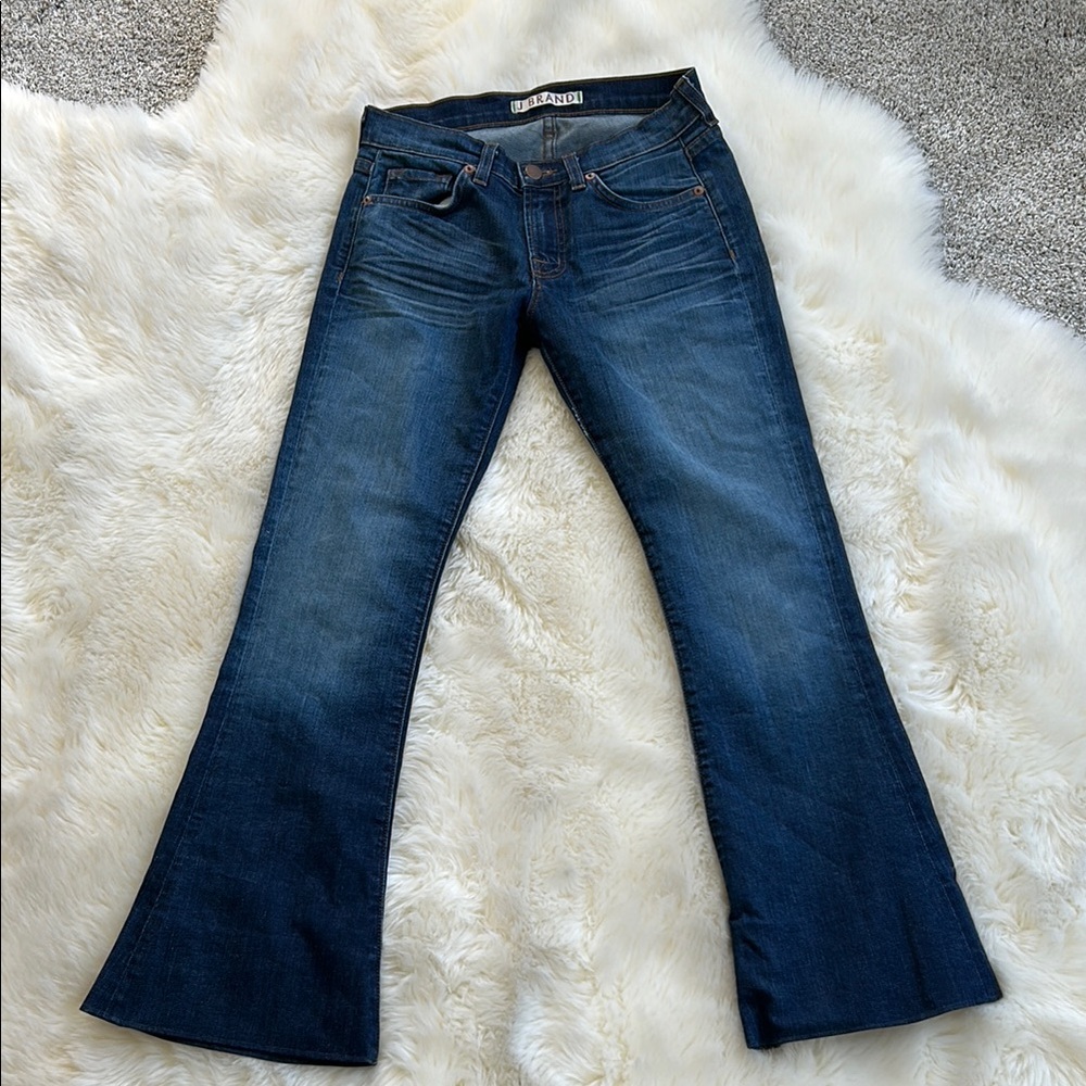 J Brand Size 25 Blue Flare Wide Leg Jeans